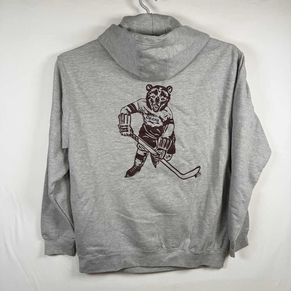 Hershey Bears Hockey Strings Hoodie Sweatshirt Outdoor Classic 2018 XL New Grey - Picture 7 of 7